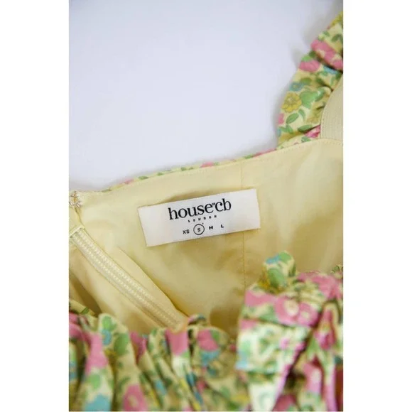 House of CB Pastel Floral Puff-Sleeve Mini Dress - Picture 4 of 7